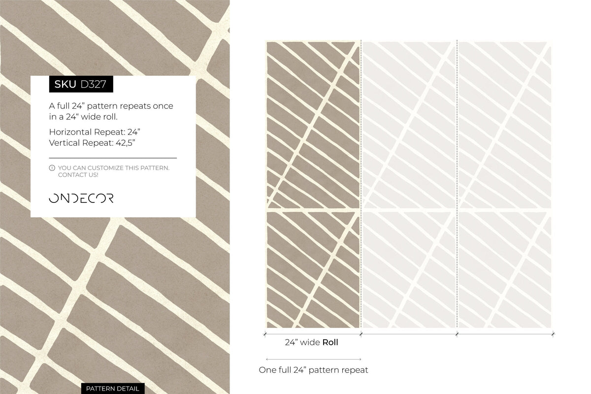 Tan Geometric Wallpaper / Peel and Stick Wallpaper Removable Wallpaper Home Decor Wall Art Wall Decor Room Decor - D327