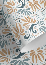 Modern Floral Wallpaper / Peel and Stick Wallpaper Removable Wallpaper Home Decor Wall Art Wall Decor Room Decor - D250