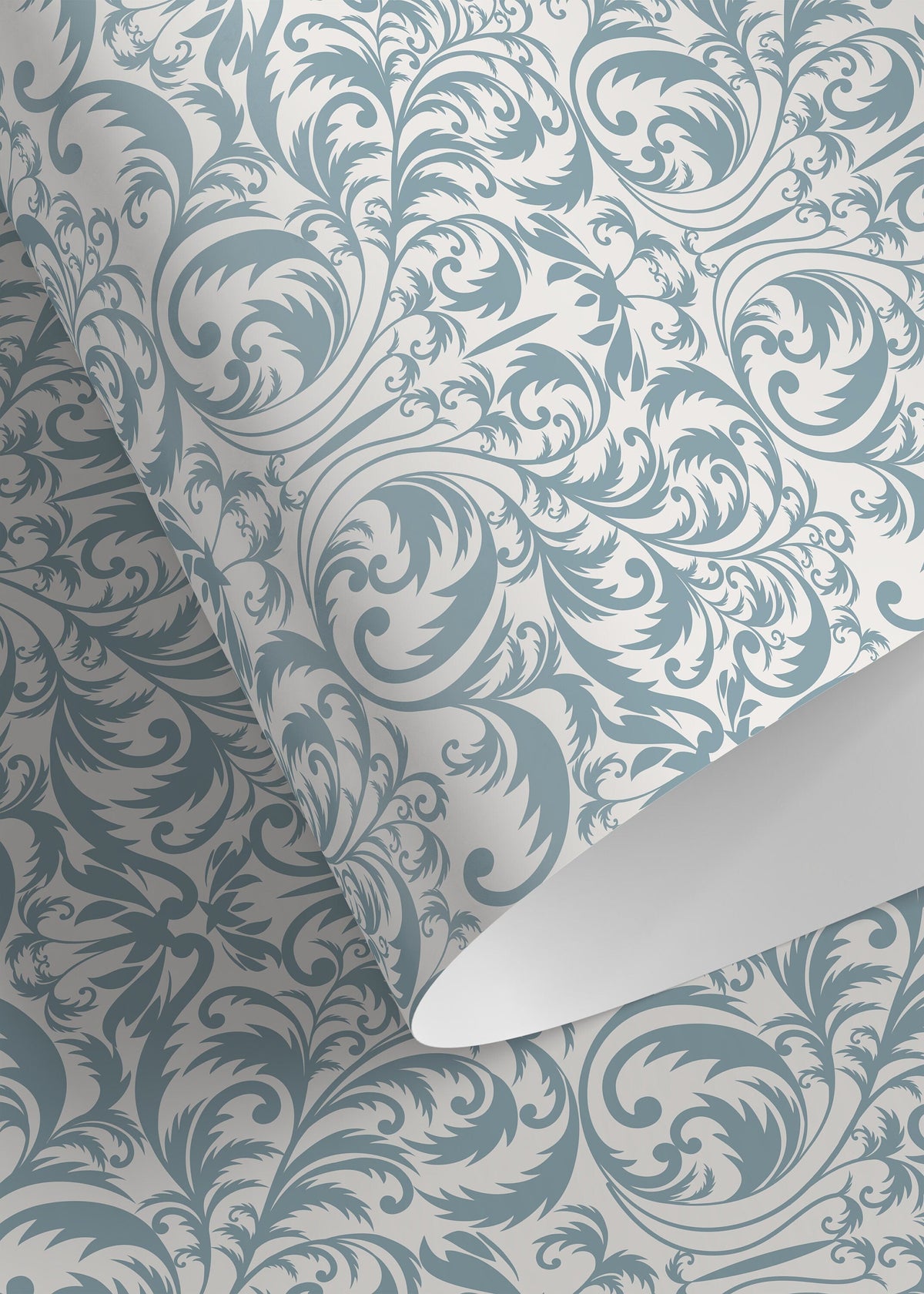 Light Blue Victorian Wallpaper / Peel and Stick Wallpaper Removable Wallpaper Home Decor Wall Art Wall Decor Room Decor - D365