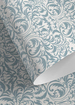 Light Blue Victorian Wallpaper / Peel and Stick Wallpaper Removable Wallpaper Home Decor Wall Art Wall Decor Room Decor - D365