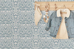 Light Blue Victorian Wallpaper / Peel and Stick Wallpaper Removable Wallpaper Home Decor Wall Art Wall Decor Room Decor - D365