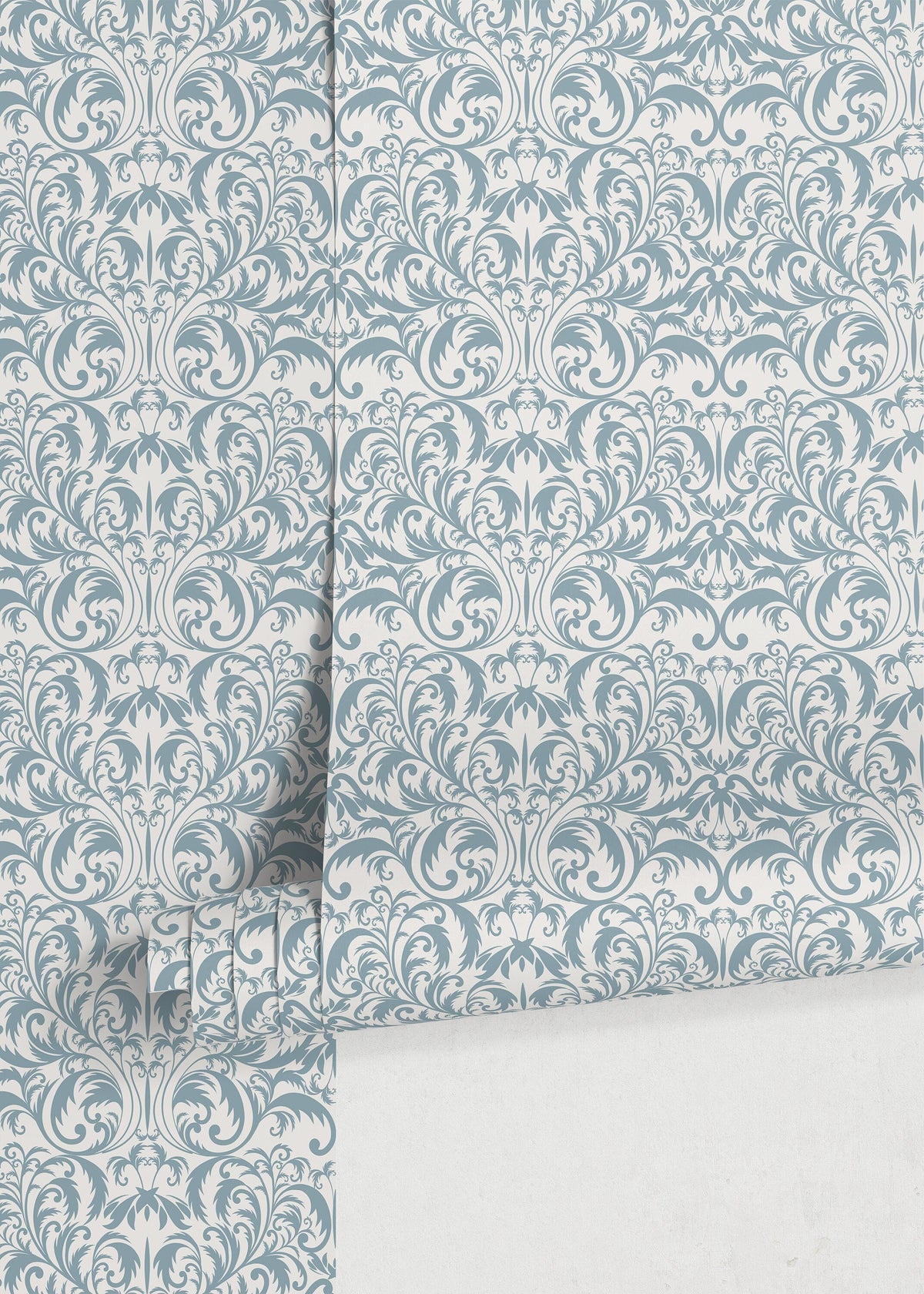 Light Blue Victorian Wallpaper / Peel and Stick Wallpaper Removable Wallpaper Home Decor Wall Art Wall Decor Room Decor - D365