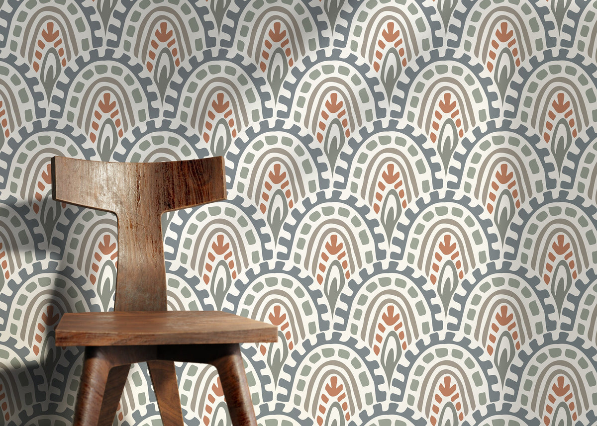 Contemporary Abstract Wallpaper / Peel and Stick Wallpaper Removable Wallpaper Home Decor Wall Art Wall Decor Room Decor - D355