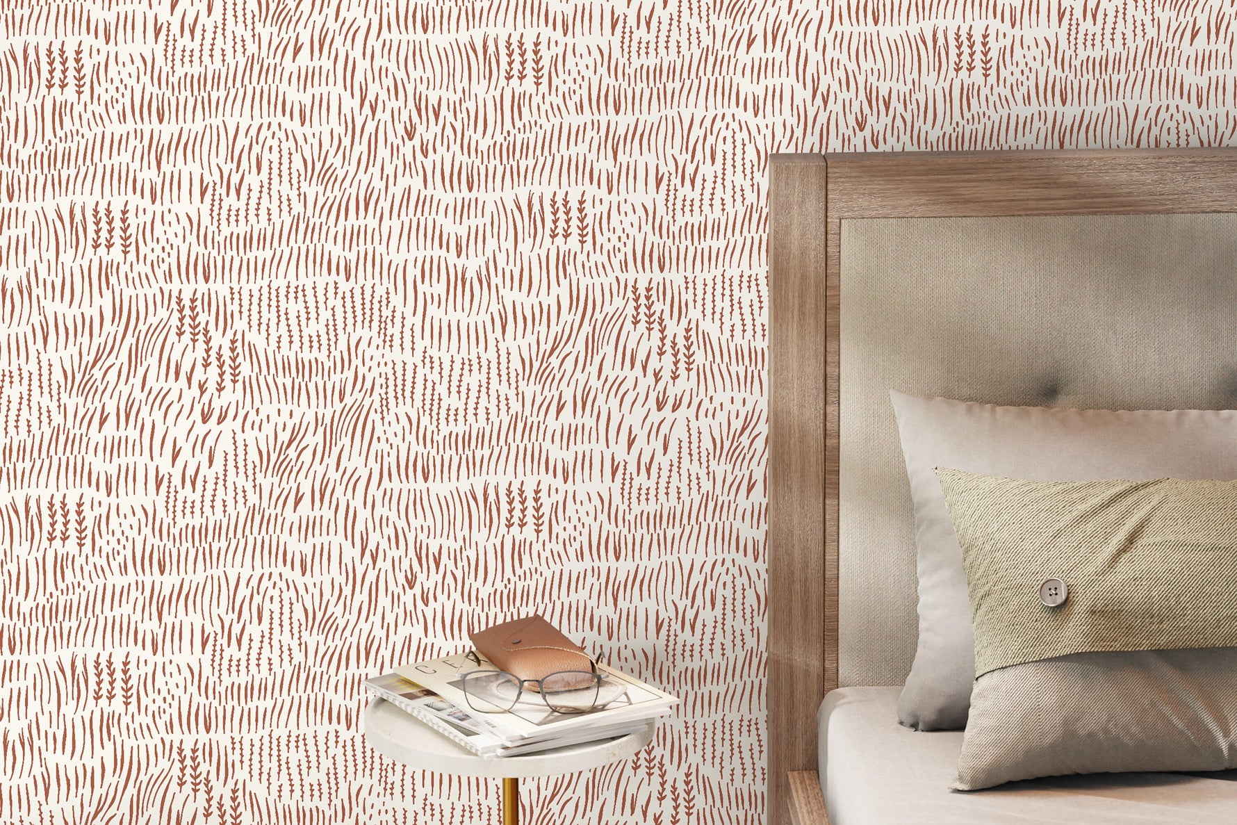 Boho Floral Wallpaper / Peel and Stick Wallpaper Removable Wallpaper Home Decor Wall Art Wall Decor Room Decor - D291