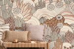 Boho Desert Landscape Wallpaper / Peel and Stick Wallpaper Removable Wallpaper Home Decor Wall Art Wall Decor Room Decor - D278