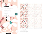 Pink Floral Wallpaper / Peel and Stick Wallpaper Removable Wallpaper Home Decor Wall Art Wall Decor Room Decor - D372