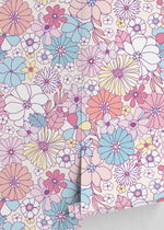 Retro Floral Wallpaper / Peel and Stick Wallpaper Removable Wallpaper Home Decor Wall Art Wall Decor Room Decor - D375