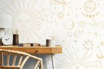Aesthetic Celestial Wallpaper / Peel and Stick Wallpaper Removable Wallpaper Home Decor Wall Art Wall Decor Room Decor - D341