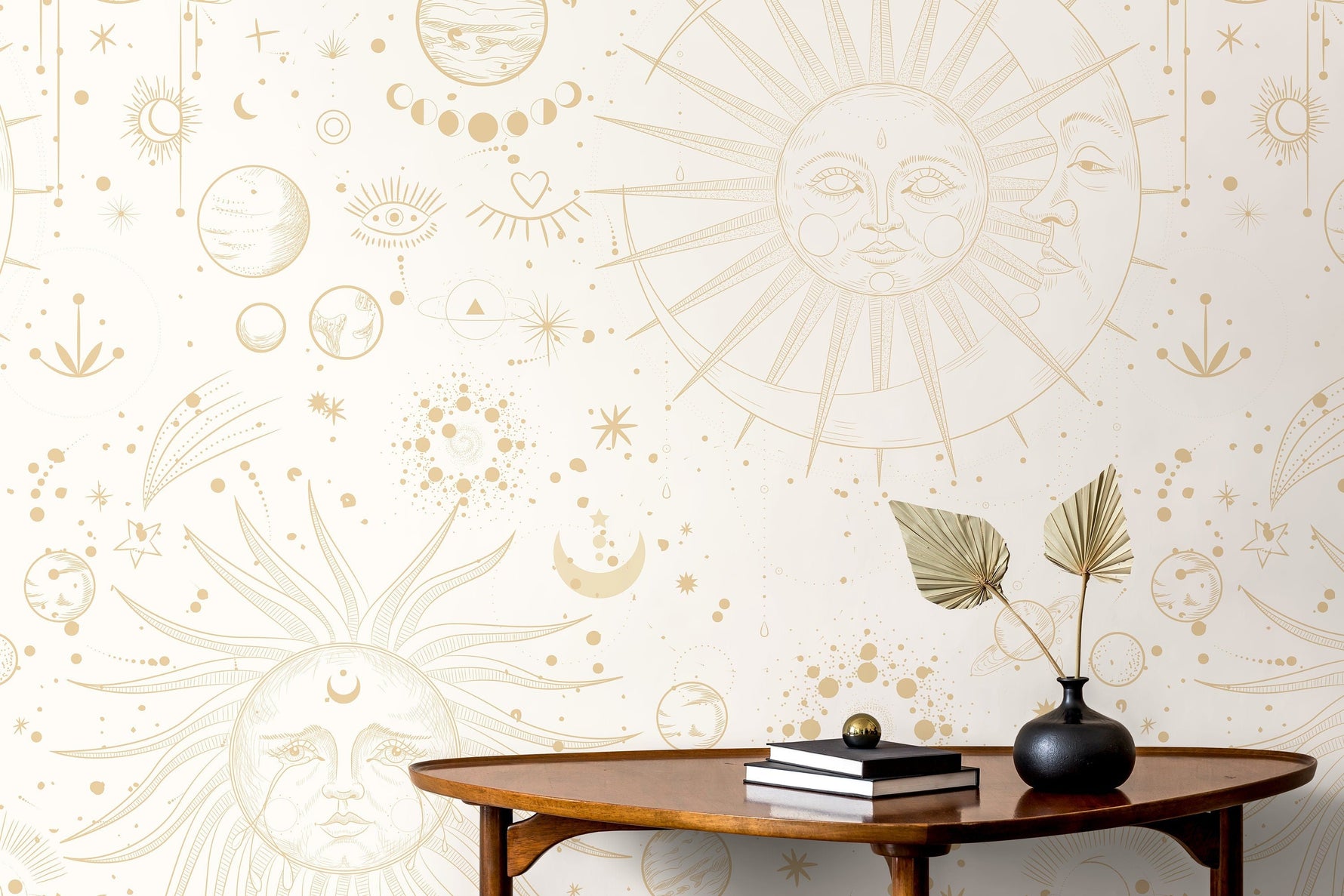 Aesthetic Celestial Wallpaper / Peel and Stick Wallpaper Removable Wallpaper Home Decor Wall Art Wall Decor Room Decor - D341