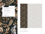 Dark Chintz Floral Wallpaper / Peel and Stick Wallpaper Removable Wallpaper Home Decor Wall Art Wall Decor Room Decor - D386