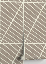 Tan Geometric Wallpaper / Peel and Stick Wallpaper Removable Wallpaper Home Decor Wall Art Wall Decor Room Decor - D327