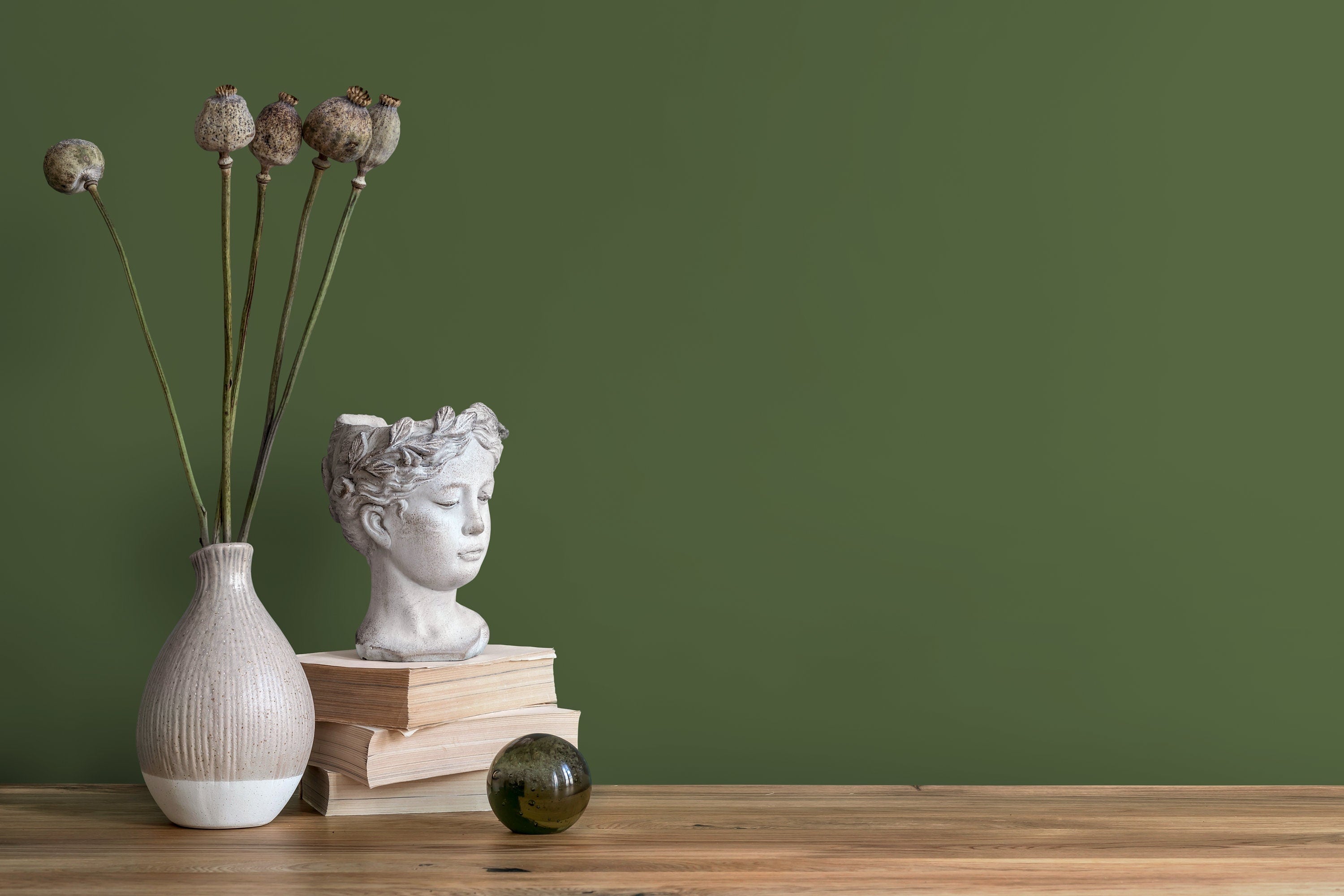 Dark Olive Wallpaper / Solid Color / Peel and Stick Wallpaper Removable Wallpaper Home Decor Wall Art Wall Decor Room Decor - D437