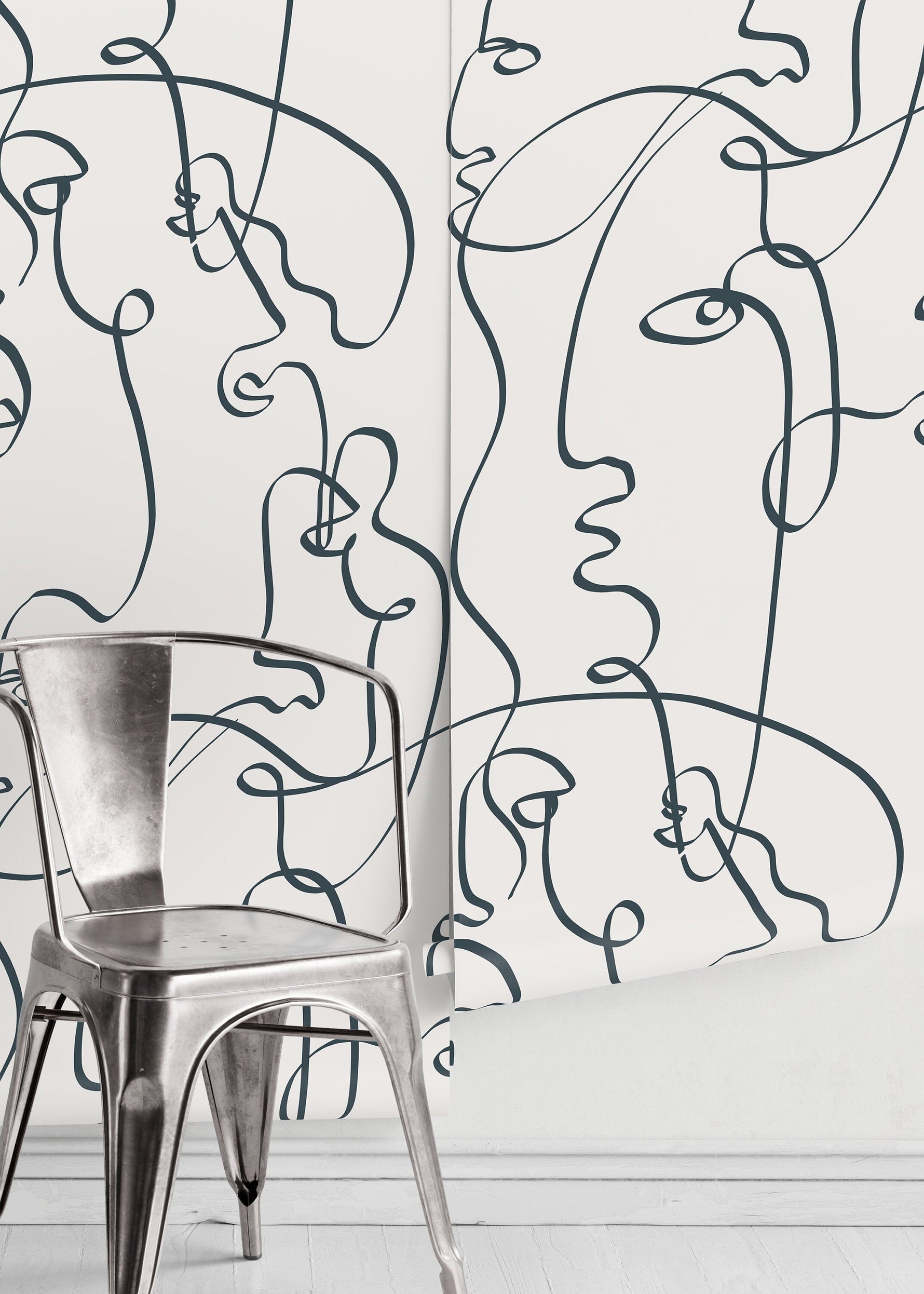 Aesthetic Brush Art Wallpaper / Peel and Stick Wallpaper Removable Wallpaper Home Decor Wall Art Wall Decor Room Decor - D363