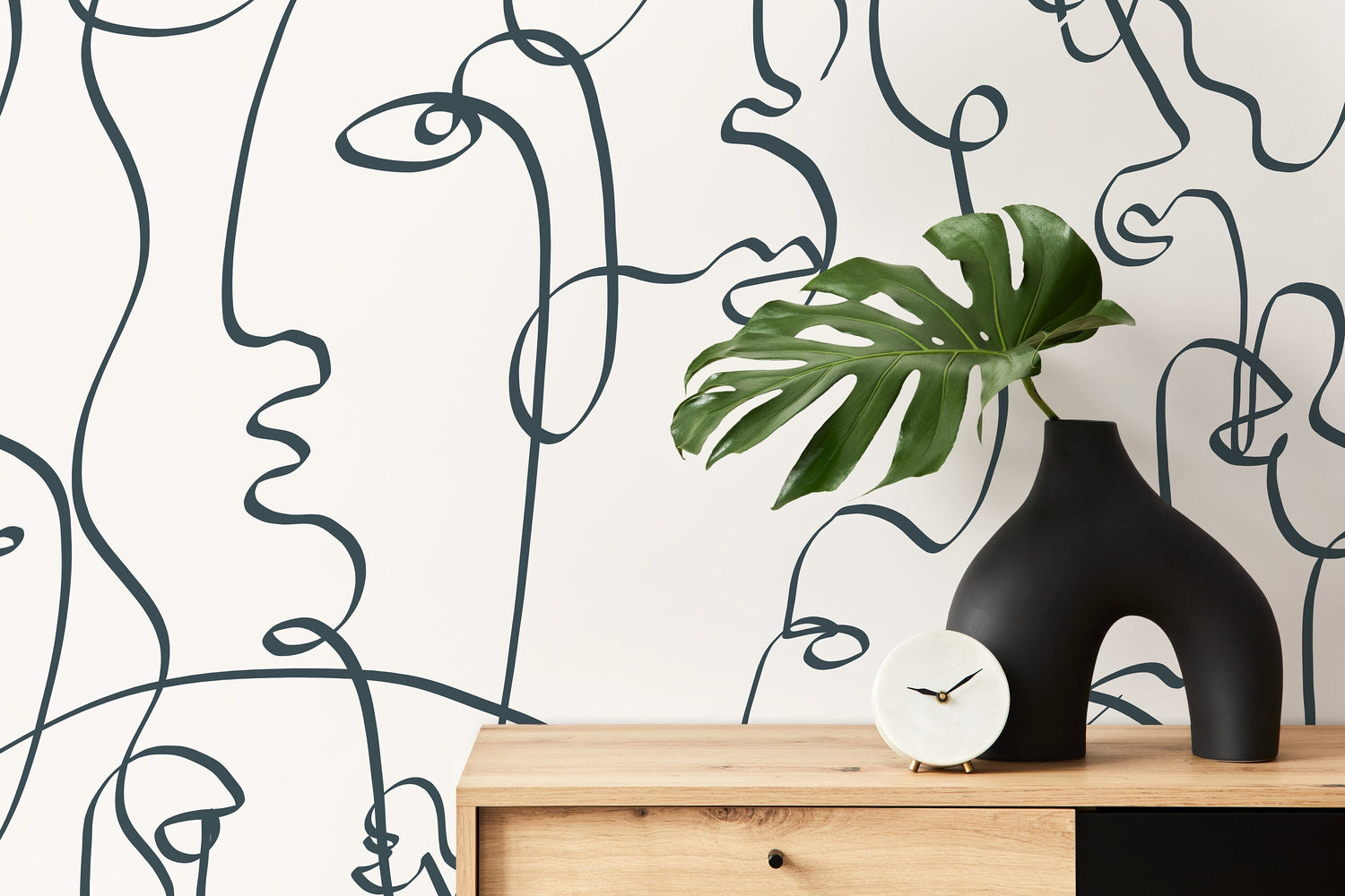 Aesthetic Brush Art Wallpaper / Peel and Stick Wallpaper Removable Wallpaper Home Decor Wall Art Wall Decor Room Decor - D363