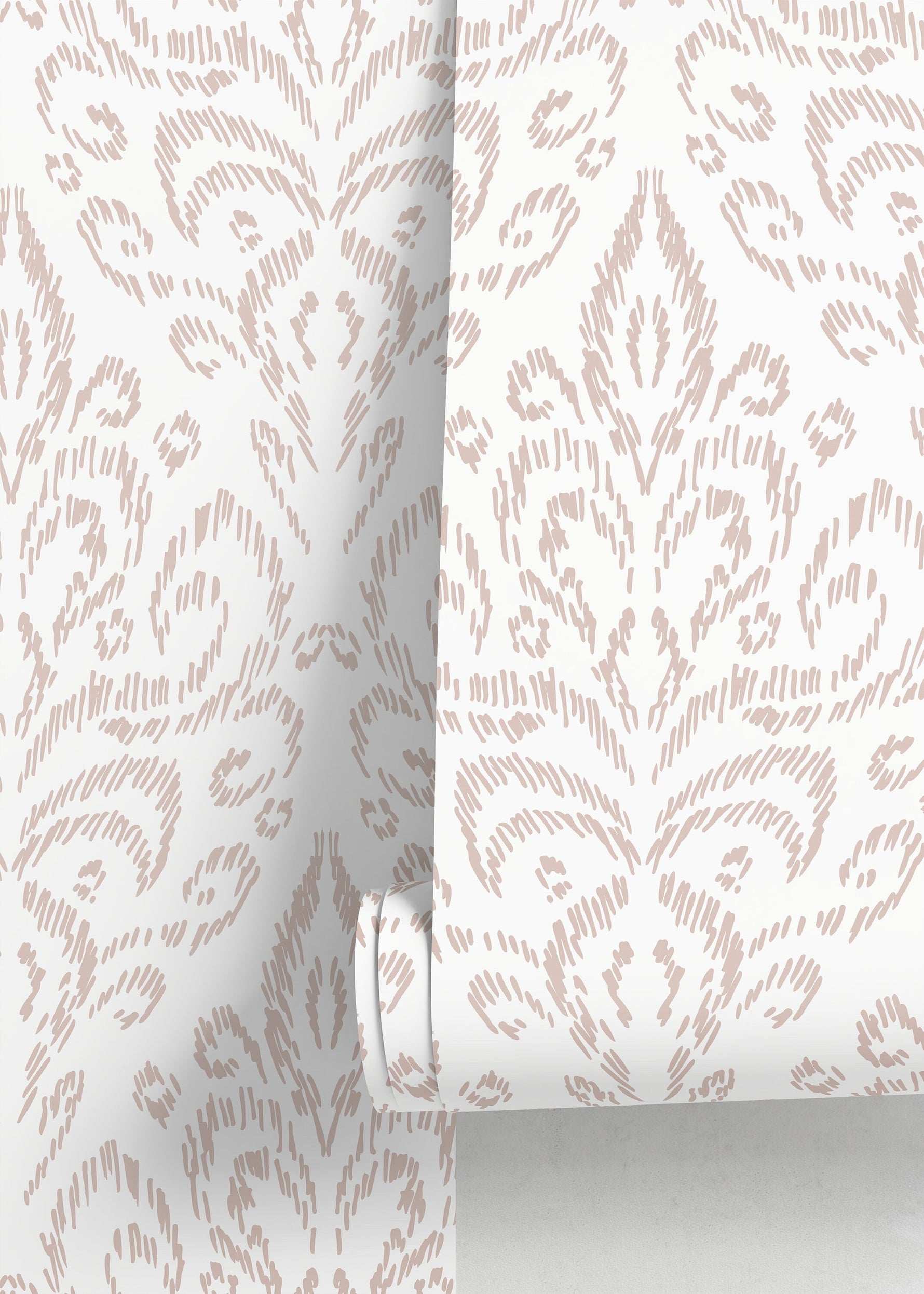 Neutral Vintage Wallpaper / Peel and Stick Wallpaper Removable Wallpaper Home Decor Wall Art Wall Decor Room Decor - D357
