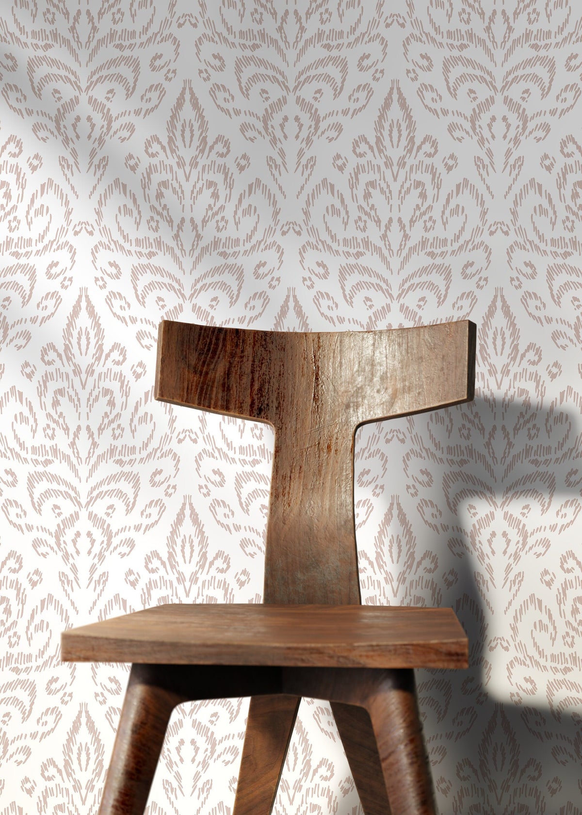 Neutral Vintage Wallpaper / Peel and Stick Wallpaper Removable Wallpaper Home Decor Wall Art Wall Decor Room Decor - D357