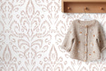 Neutral Vintage Wallpaper / Peel and Stick Wallpaper Removable Wallpaper Home Decor Wall Art Wall Decor Room Decor - D357
