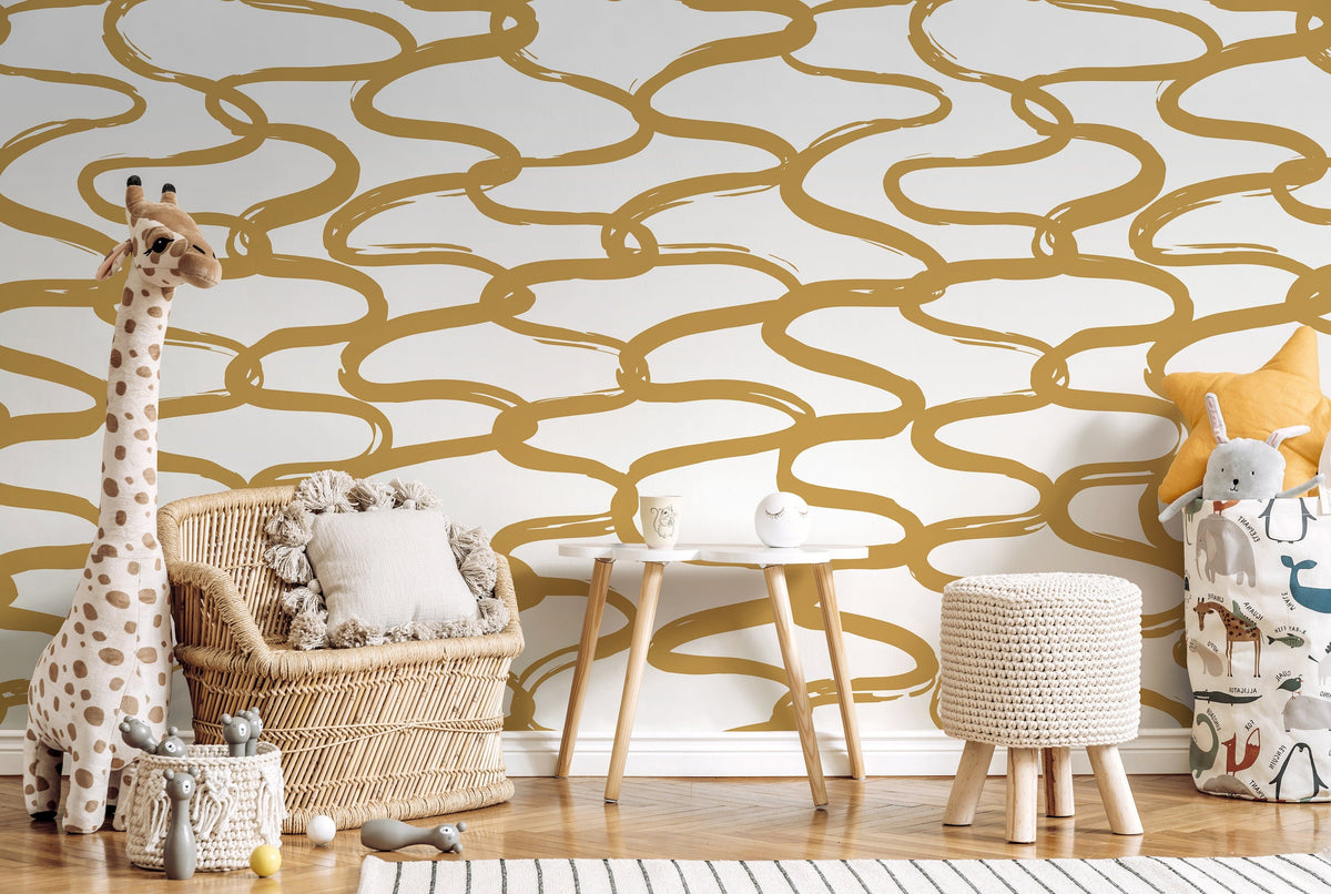 Modern Abstract Brush Wallpaper / Peel and Stick Wallpaper Removable Wallpaper Home Decor Wall Art Wall Decor Room Decor - D349