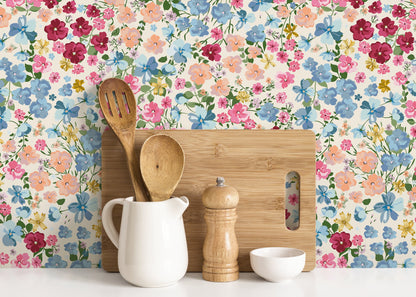 Flower Wallpaper - Removable Wallpaper Peel and Stick Wallpaper Wall Paper Wall - B298