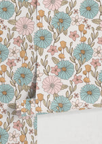 Pastel Boho Floral Wallpaper / Peel and Stick Wallpaper Removable Wallpaper Home Decor Wall Art Wall Decor Room Decor - D379