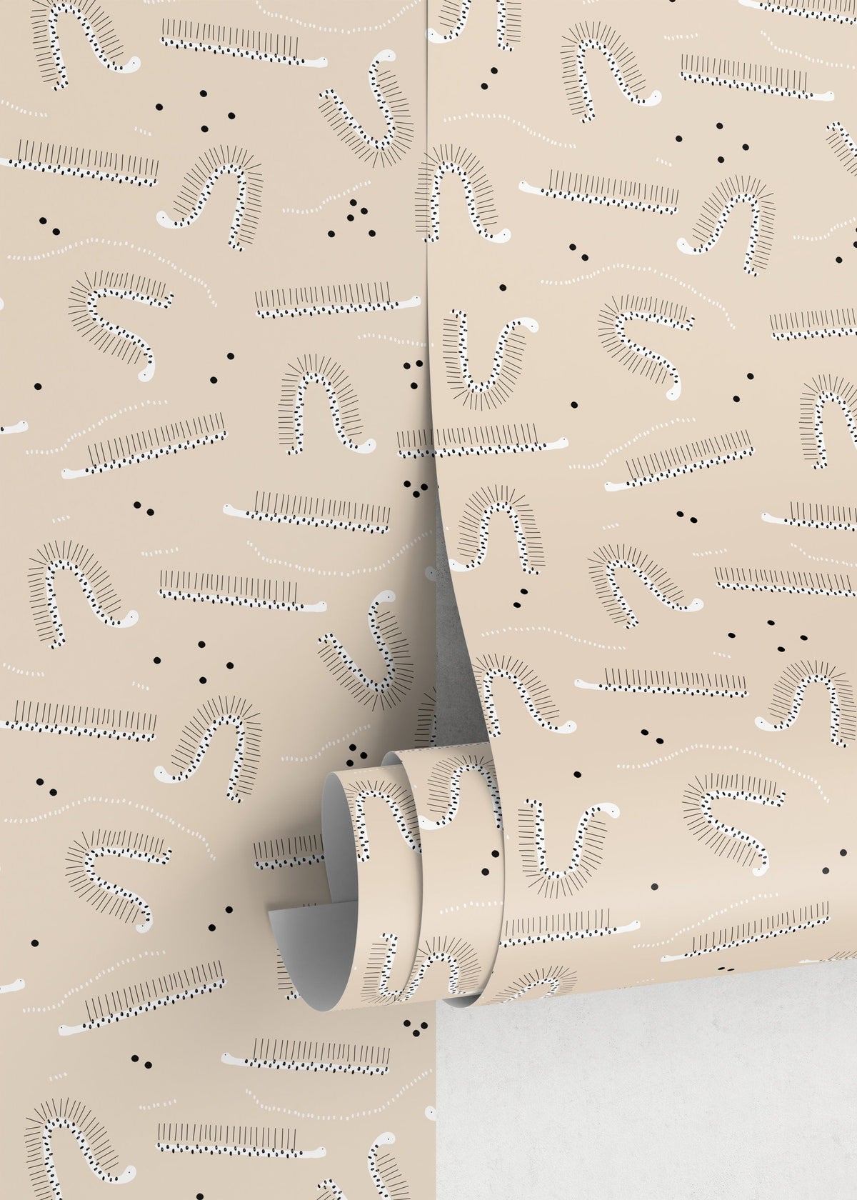 Neutral Nursery Wallpaper / Peel and Stick Wallpaper Removable Wallpaper Home Decor Wall Art Wall Decor Room Decor - D406