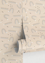 Neutral Nursery Wallpaper / Peel and Stick Wallpaper Removable Wallpaper Home Decor Wall Art Wall Decor Room Decor - D406