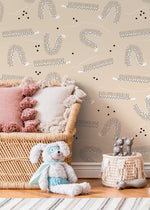 Neutral Nursery Wallpaper / Peel and Stick Wallpaper Removable Wallpaper Home Decor Wall Art Wall Decor Room Decor - D406