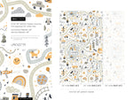 Nursery Town Map Wallpaper / Peel and Stick Wallpaper Removable Wallpaper Home Decor Wall Art Wall Decor Room Decor - D505