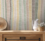 Pastel Abstract Striped Wallpaper / Peel and Stick Wallpaper Removable Wallpaper Home Decor Wall Art Wall Decor Room Decor - D510