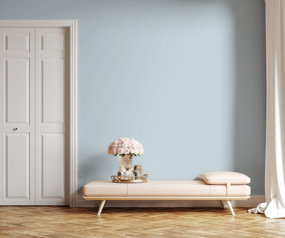 Light Grayish Blue Wallpaper / Solid Color / Peel and Stick Wallpaper Removable Wallpaper Home Decor Wall Art Wall Decor Room Decor - D440