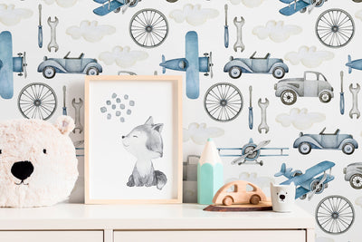 Airplane Peel And Stick Wallpaper