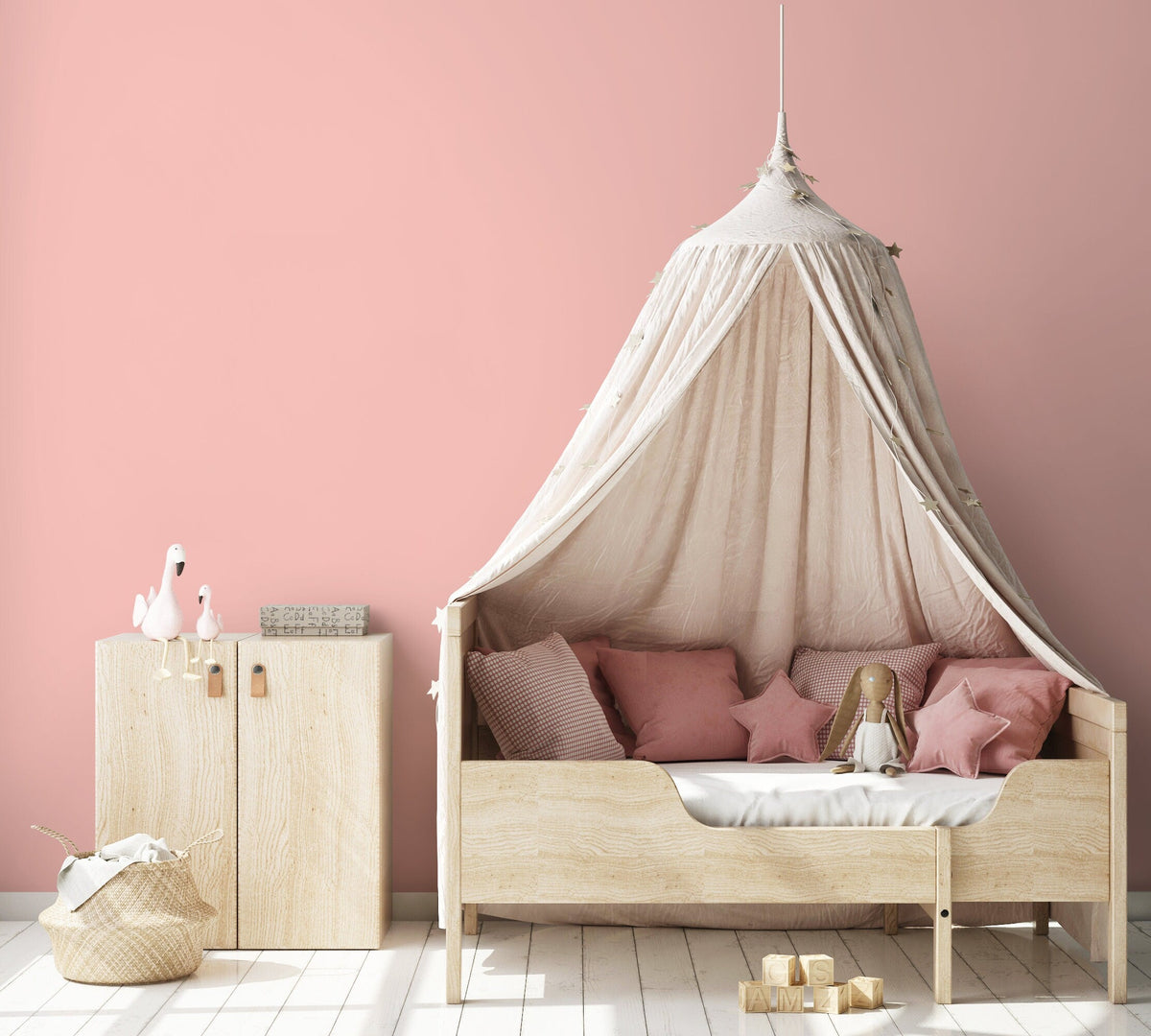 Rosy Pink Wallpaper / Solid Color / Peel and Stick Wallpaper Removable Wallpaper Home Decor Wall Art Wall Decor Room Decor - D450