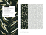 Tropical Leaf Wallpaper / Peel and Stick Wallpaper Removable Wallpaper Home Decor Wall Art Wall Decor Room Decor - D541