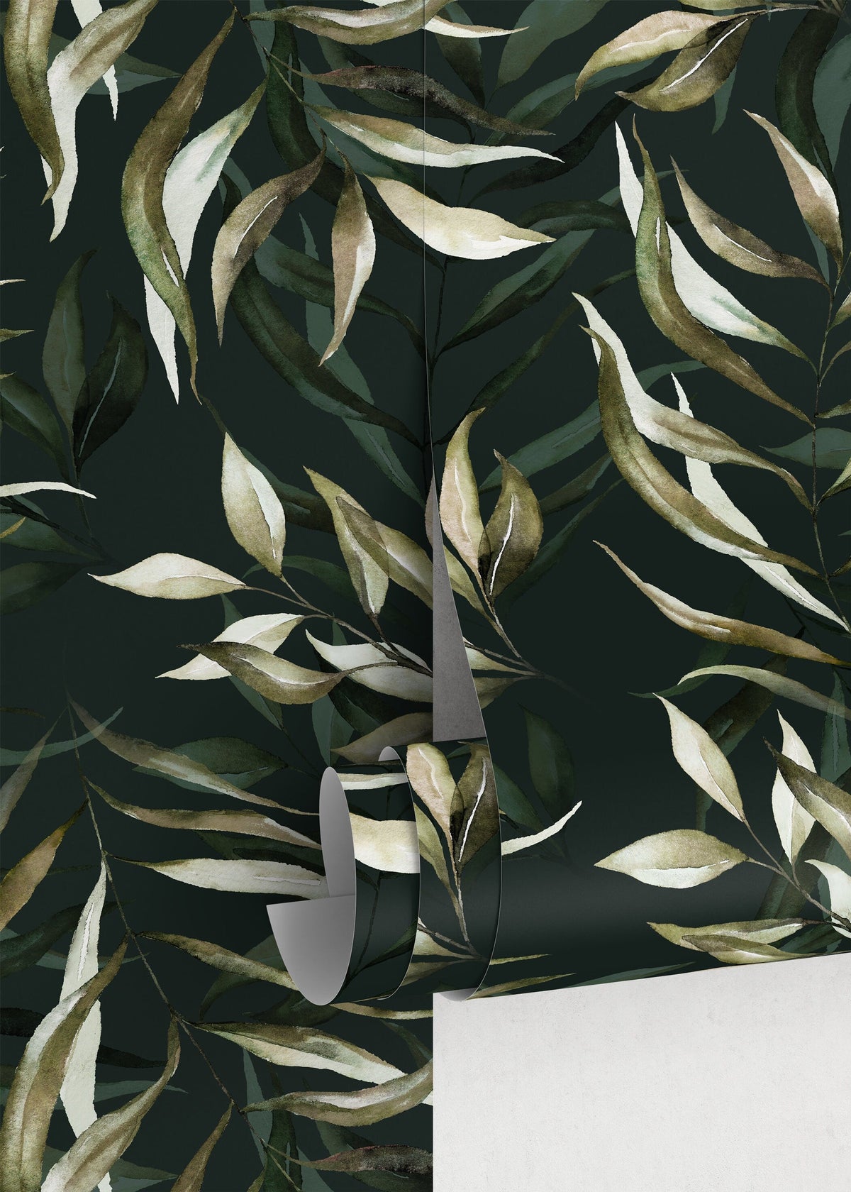 Tropical Leaf Wallpaper / Peel and Stick Wallpaper Removable Wallpaper Home Decor Wall Art Wall Decor Room Decor - D541