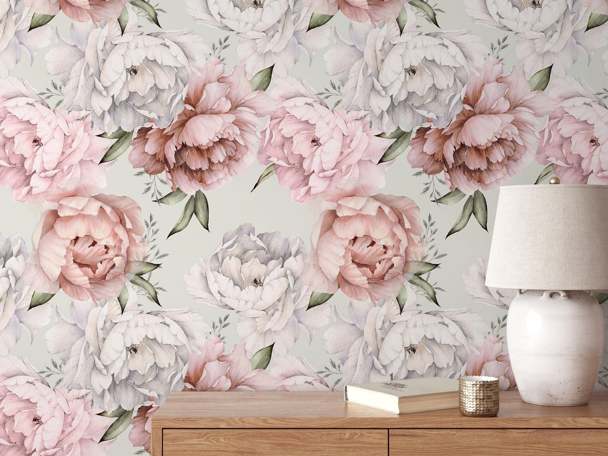 Removable Wallpaper Peel and Stick Wallpaper Wall Paper Wall - Bohemian Wallpaper - Floral Wallpaper - B516