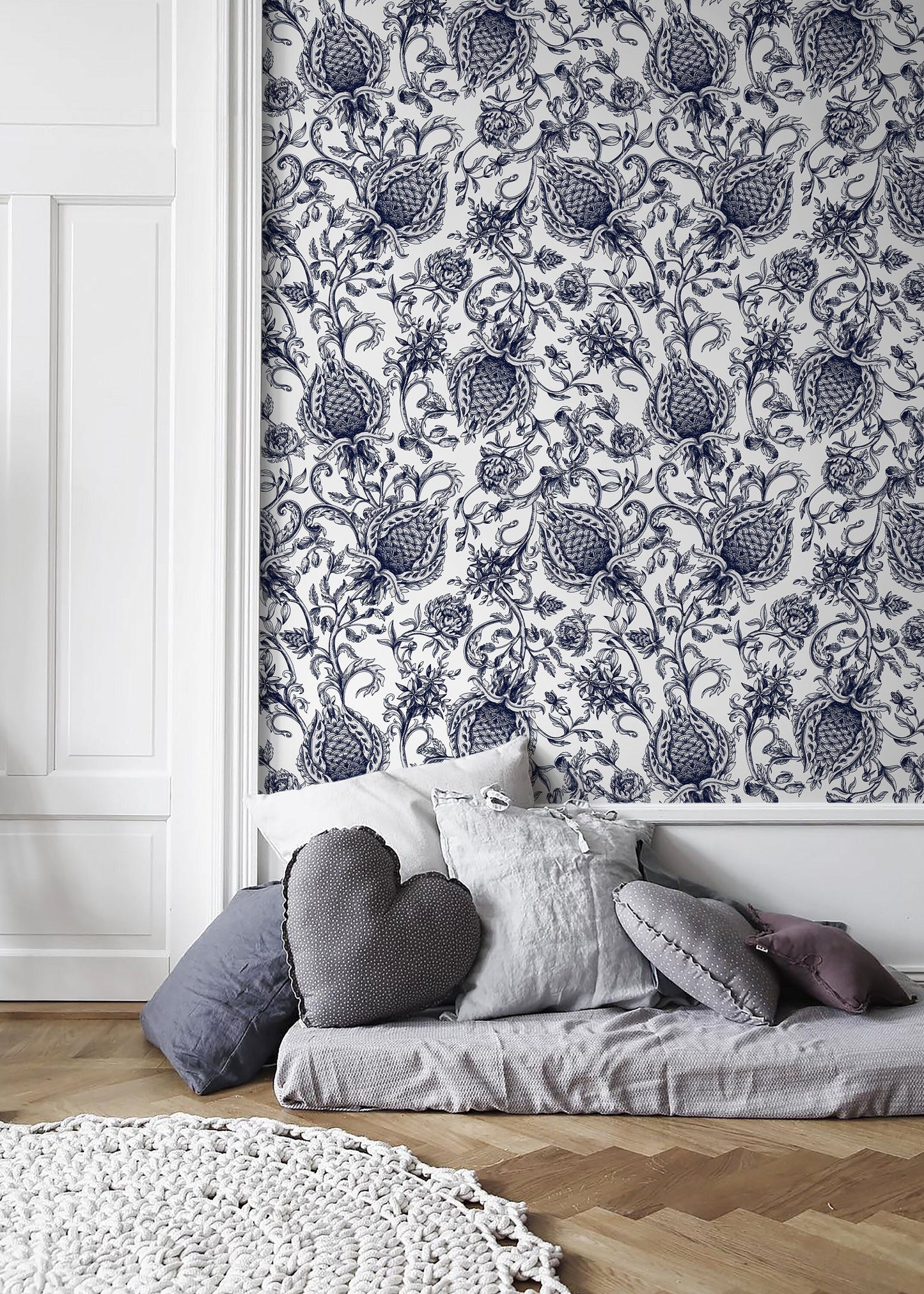 Removable Wallpaper Peel and Stick Wallpaper Wall Paper Wall - Contemporary Non-Metallic Leaves Wallpaper - B310