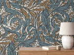 Ornamental Garden Wallpaper / Peel and Stick Wallpaper Removable Wallpaper Home Decor Wall Art Wall Decor Room Decor - D489