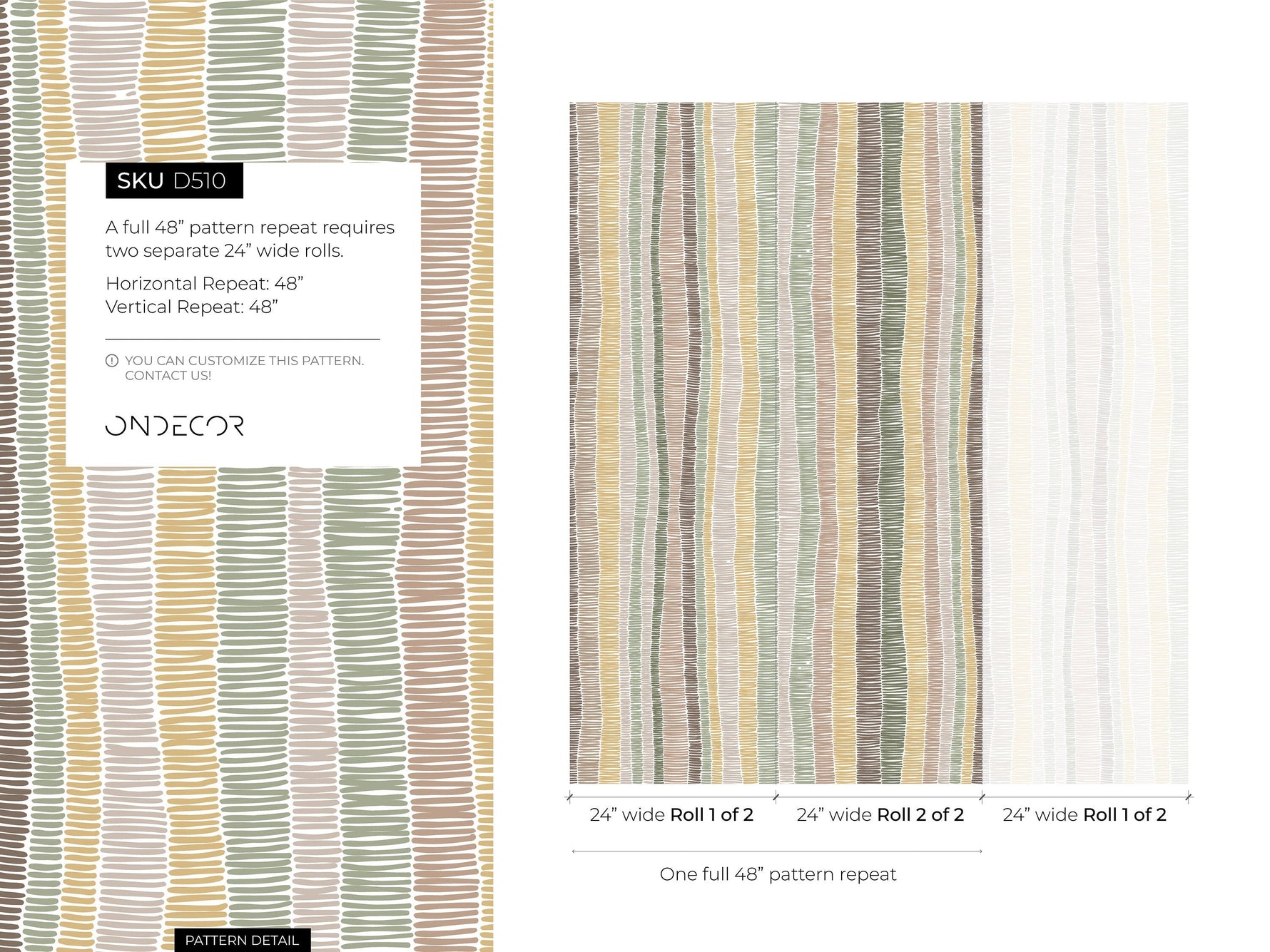 Pastel Abstract Striped Wallpaper / Peel and Stick Wallpaper Removable Wallpaper Home Decor Wall Art Wall Decor Room Decor - D510