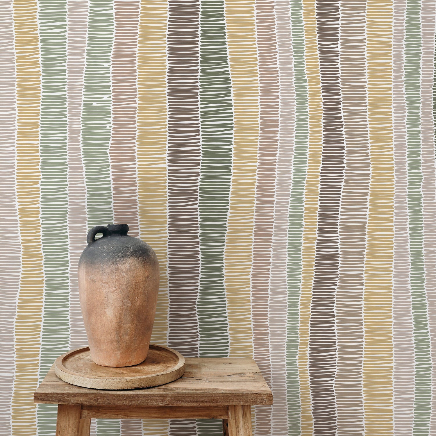 Pastel Abstract Striped Wallpaper / Peel and Stick Wallpaper Removable Wallpaper Home Decor Wall Art Wall Decor Room Decor - D510