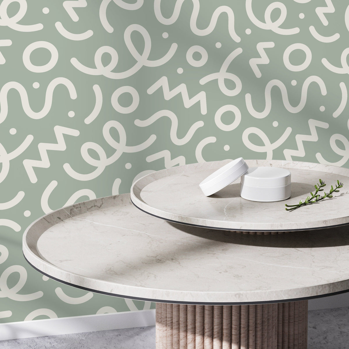 Green Abstract Wallpaper Modern Wallpaper Peel and Stick Wallpaper Home Decor - D573