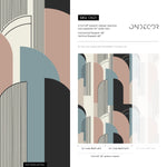 Abstract Geometric Wallpaper Contemporary Art Wallpaper Peel and Stick and Traditional Wallpaper - D621