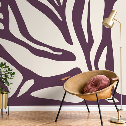Purple Abstract Art Wallpaper Large Modern Wallpaper Peel and Stick and Traditional Wallpaper - D626