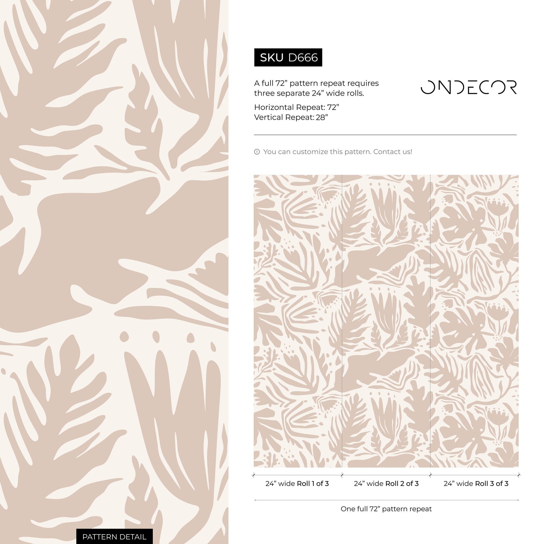 Light Leaf Abstract Wallpaper Boho Wallpaper Peel and Stick and Traditional Wallpaper - D666