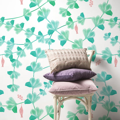 Removable Wallpaper Peel and Stick Wallpaper Wall Paper Wall - Leaf Wallpaper Wallpaper - X013