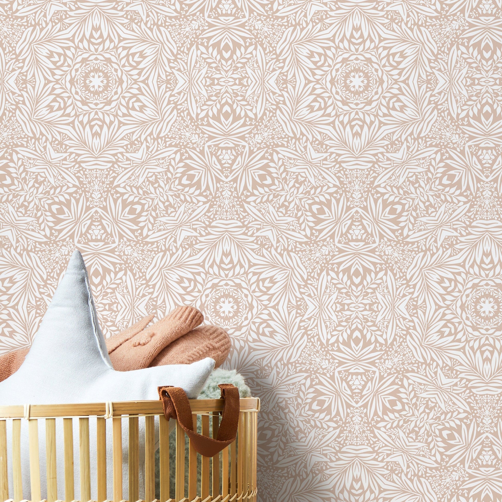 Removable Wallpaper Peel and Stick Wallpaper Wall Paper Wall - Boho Wallpaper Neutral Color Wallpaper - X053