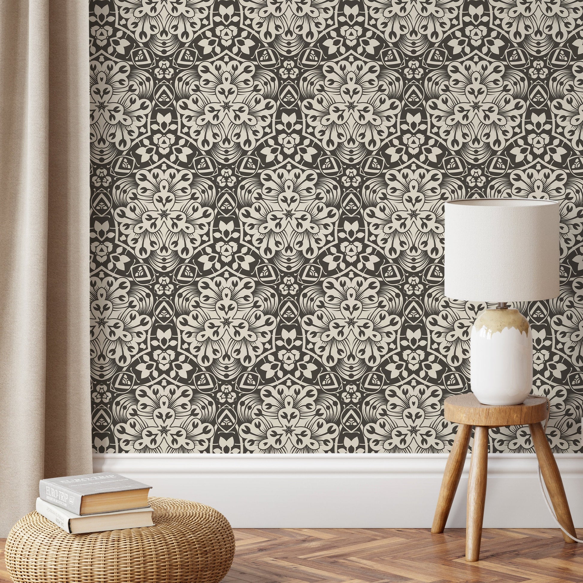 Removable Wallpaper Peel and Stick Wallpaper Wall Paper Wall - Portuguese Azulejos Tile Wallpaper - X092