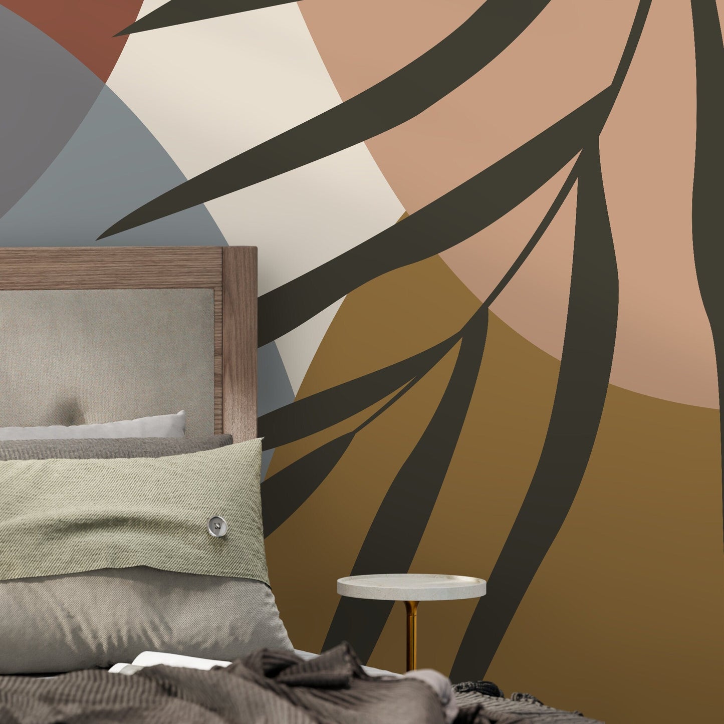 Modern Abstract Foliage Wallpaper - C006