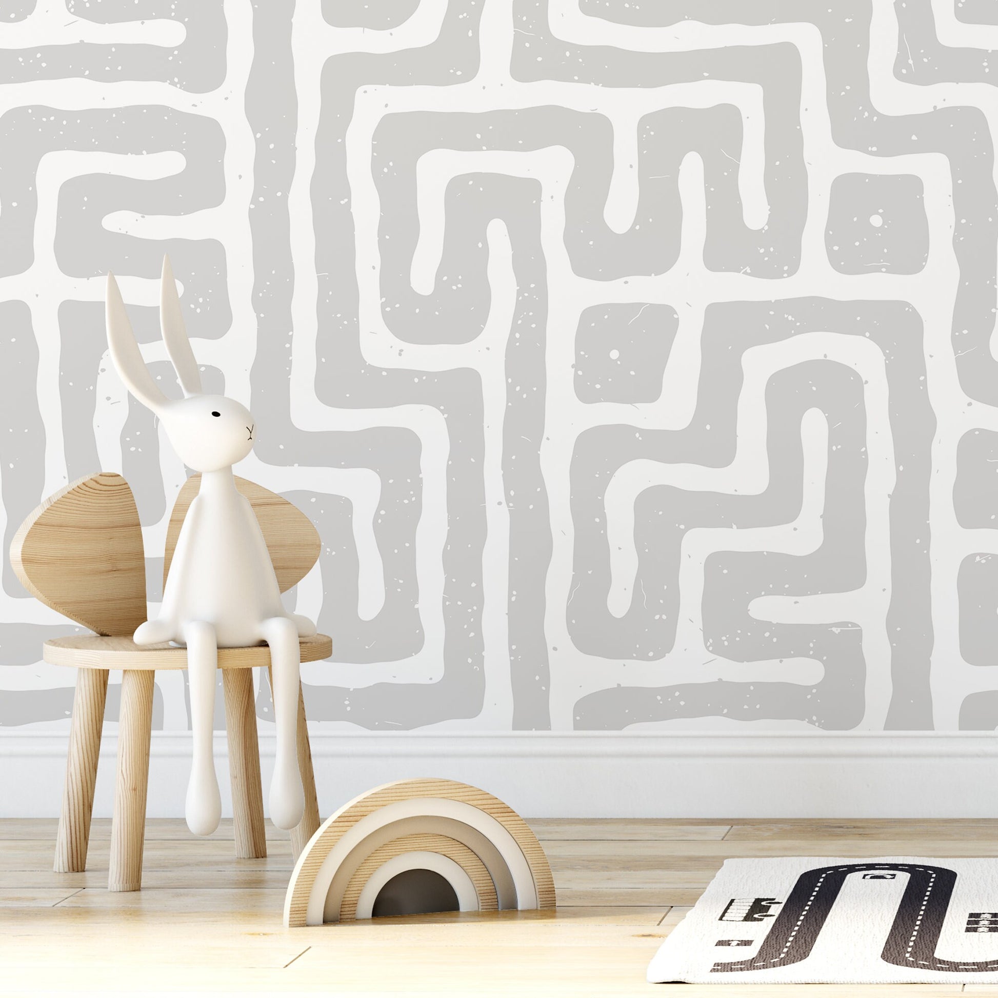 Labyrinthine Curves Wallpaper - C046