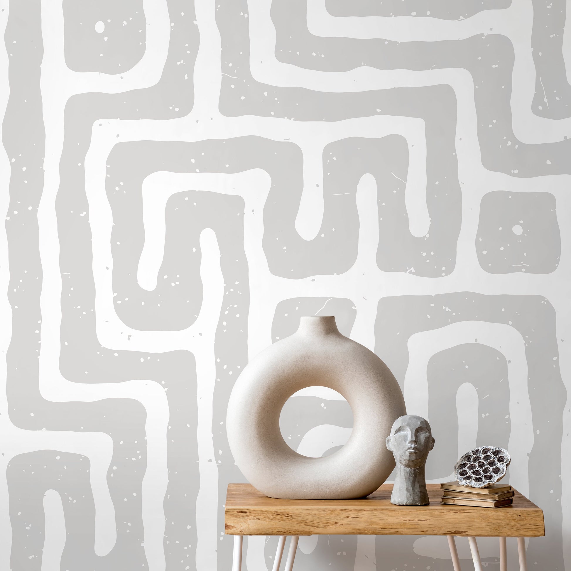 Labyrinthine Curves Wallpaper - C046