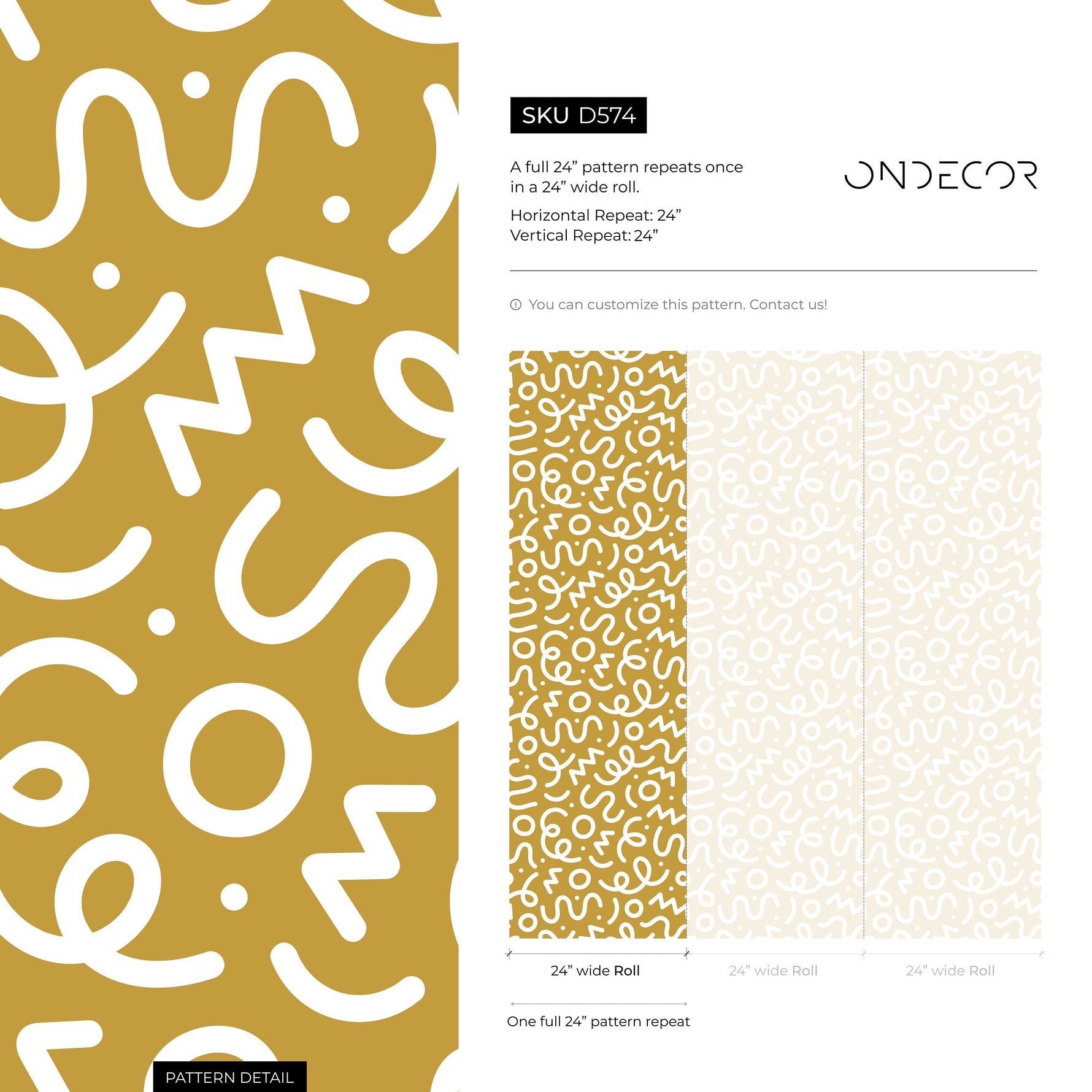 Yellow Abstract Wallpaper Modern Wallpaper Peel and Stick Wallpaper Home Decor - D574